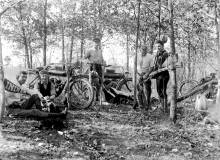 Hunting scene with indian bikes