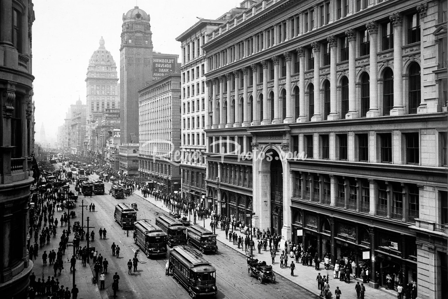 Downtown Streetcar Boulevard - Retro Photos