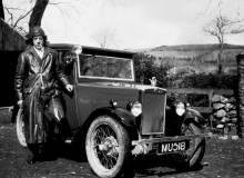 Motorist with Vintage Touring Car